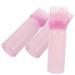 FRCOLOR 3pcs Medicine Bottle Applicator Bottle for Shampoo Color Dye Root Bottle Dye Bottle Applicator Comb Scalp Scrubber Bottle Applicator Plastic 17.50X4.50X4.50CM Pink