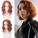 Halloween women Captain America Black Widow wig Scarlett Johansson orange wavy hair wig role play syled synthetic hair