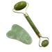 Guasha Board Faux Jade Double Head Face Roller Slimming Massager Scraping Plate Beauty Tool Slimming Massager For Unise Face Eyes Neck Body Muscle Relaxing Green One Size One Size Green