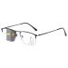 Lanomi Self -tinting varifting glasses Men Men's progressive glasses Photochromic Progressive Multifocus Blue Light Filter Reading Help Halfbrille UV Protection Sun reading glasses Black (Photochromic) 1.5 X