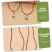 Abaodam 2 Pairs Four Leaf Necklace Greenery Decor Irish Bead Necklace Delicate Necklace Girl Lovers - Buy Online on GoSupps.com