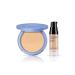 SACE LADY Full Cover Liquid Concealer and Face Pressed Compact Powder Makeup Set Flawless Lasting Oil Control Face Makeup Kit 2Pcs