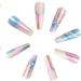 Aiwjeakh 24Piece Colorful Ballet False Nails Long Coffin Nail Tips DIY Manicure Glitter Diamond Nails False Nail Tips - Buy Online on GoSupps.com
