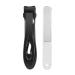 German Nail Clippers for Men Thick Nail Clippers - Stainless Steel Nail Clippers Wide Mouth Nail Clippers with Ergonomic Bevelled Head Metal Nail File Black