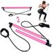 Pilates Bar Workout Equipment for Home Pilates Exercise Stick Pilates Reformer Bar Portable Pilates Bar Kit with Resistance Band Sit-Up Bar for Home Gym Yoga Fitness Stretch Sculpt Twist
