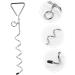 Angoily 3-Piece Dog Coupling Ground Anchor - Chrome Plated Metal Pet Tie Set (42x8.5x4cm) - Durable Silver Pet Accessories - Buy Online on GoSupps.com