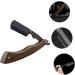 Didiseaon Wooden Razor Manual Shaver - Portable Clip-on Stainless Steel Eyebrow Trimmer | Old Fashioned Foldable Tool Holder for Precision Grooming - Buy Online on GoSupps.com