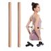 AnHera 2pcs Yoga Sticks Stretching Tool, Wooden Sticks Creative Posture Correction Straight Back Straigtheners, Correction Stick for Home Woman, Stretching Tool with Stick Buckle. 60cm
