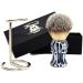 Premium Synthetic Hair Brush with Stand - Animal Pattern in Blue/Black - International Shipping Available - Buy Online on GoSupps.com