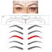 CHOOSE-IT Brow Stamp Tool Stencils 5 Shapes Disposable Adhesive Eyebrow Template 50Pcs - Buy Online on GoSupps.com