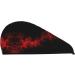 Explosion Burst Red Black Coral Velvet Dry Hair Cap | Unisex Wet Towel Wrap | Perfect for Home Pool Parties & Beach Accessory - Buy Online on GoSupps.com