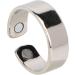 Adjustable Silver Fatigue Relief Magnetic Ring - Stylish Metal Jewelry Accessories - Buy Online on GoSupps.com