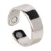Magnetic Ring Adjustable Metal Magnetic Healing Ring Jewelry Accessory for Women Men Silver