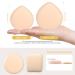 Auauy Washable Makeup Sponge | Reusable Beauty Blender for Powder & Liquid | Yellow Foundation Tool - Buy Online on GoSupps.com
