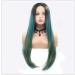 BGHJUE Wig Accessories Synthetic Hair Wig Natural Bangs Pixie Cut With Highlights For Women Fluffy Green Long Straight