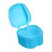 Coheali prosthetic toothbrush prosthesis box pink denture box - denture bathtewetui storage box for false teeth with hanging dental compression container dental (light blue) box for prostheses