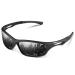 Duduma sunglasses men polarize sport sunglasses uv400 protection sports glasses to fishing bicycle glasses for men women tr90 tr90 black matt frame with black lens