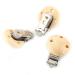 10pcs Cute Round Wooden Baby Pacifier Clips - Infant Nipple Clasps with 3 Holes for Safe Teething - Buy Online on GoSupps.com