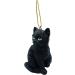 Black Longhair Tabby Kitty Cat Christmas Tree Ornament - December Pets with Candy Cane Scarf - Buy Online on GoSupps.com