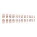 FEIlei 24Pcs Press on Nails Short Design Fake Nails Wearable Fake Nails Set for Women 4#