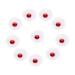 10er box clear tooth nail decoration crystal gem street colored teeth jewelry kit with glue diamond gem kit for teeth bug tooth gems tooth gems kit with glue teeth c (red)