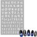 FRCOLOR 4 Sets English Number Nail Stickers Holographic Letter Nail Art Stickers Old English Alphabet Nail Decals for Women Girls DIY Nail Decoration Manicure - Buy Online on GoSupps.com