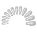 120pcs Dual Forms Fingernail Tips Diamond Shape Manicure for Home Use