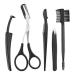 Desikixudy 5 Eyebrow Tweezers Set Trimmer Household Nose Eyelash Cosmetic Accessories Stainless Steel Scissors