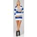 Zeta Ville Maternity Stripes Knit Jumper Dress Tunic Top V-Neck - Royal Blue - Size 8-10 - Buy Online on GoSupps.com