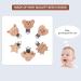 Premium Wood Pacifier Clips Set - 6 Stylish & Safe Baby Pacifier Clips for International Shipping - Buy Online on GoSupps.com