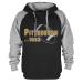 RZUO Mens City Classic Football Embroidery Soft Pullover Hoodie Medium Pit Black
