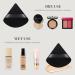 AXFEE 6 PCS Soft Triangle Makeup Powder Puffs - Pure Velour for Loose Powder, Mineral Powder, Body Powder - Black & Pink - Buy Online on GoSupps.com