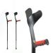 BigAlex Forearm Crutches - Lightweight Arm Crutch - Adjustable, Ergonomic - Comfortable on Wrist - Non Skid Rubber Tips (Black(2 pcs))