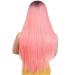 This Is A Wig 24 Inch Purple Long Straight Hair Wig Sold By Ladies Pink/Yellow/Orange Wig Middle Natural Hair 24inches R2-1632