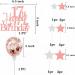 Elicola 17th Birthday Cake Toppers 17th Happy Birthday Cake Topper Rose Gold Glitter with Star Topper and Confetti Balloons for 17th Woman Birthday Party Decoration Supplies - Buy Online on GoSupps.com