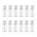 12 pieces / 30 ml portable refillable transparent plastic bottles with screw cap travel container camping for liquids lotion toner shampoo body and hand cream (white)