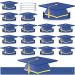 40 Pieces Paper Graduation Crown for Kids  Adjustable Paper Hats Blue