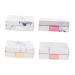 Homsfou 8 pcadratic glasses case keeper lentil storage container mirror film Silver lentil container square lens container marbling accompanying box ABS