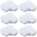 Iniuniu 6 PCs cloud shape drawer buttons Furniture buttons cartoon shape soft adhesive buttons for children for cabinet handle drawer buttons children's room cupboards toy organizer box (white)