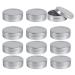 Zeoabsy 12 pieces 15ml silver empty aluminum socket aluminum round doses aluminum box with plastic lid tin cans cream cans for diy ointments candle cosmetics shaving soap silver 15ml