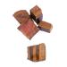 LALAFINA 5pcs African Decor Gemstone Rocks Irregular Material Natural Tiger's Eye Decorate Mineral Jewelry As Shown Size 1