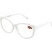 Buy V.W.E. Oversize Women Reading Glasses - Vintage Cateye Jackie Oval - Clear Lens White 2.5x Magnified Readers International Shipping - Buy Online on GoSupps.com