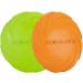 Buy Vivifying Frisbee Dog - Set of 2 Natural Rubber 15 cm Dog Frisbees for Land & Water (Green + Orange) - International Shipping Available - Buy Online on GoSupps.com