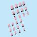 Shop Quadratical Short Nails - Nude Pink & Black French Tip Press-On Nails with Gems - 24 Pieces Full Cover Artificial Nails for Women - Buy Online on GoSupps.com