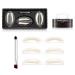 Two-tone Waterproof Eyebrow Powder Stamp with Brow Brush - Light Brown + Gray | Nature Eye Brow Coloring Kit - Buy Online on GoSupps.com