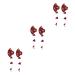minkissy 3 Pairs Hairpin Japanese Style Hair Clip Hair Clips for Women Hair Clip for Women Cherry Blossom Hair Accessories Japanese-style Hair Clip Tassel Pendant Miss Zinc Alloy Bathrobe