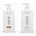 Native Shampoo and Conditioner Set | Sulfate Free, Paraben Free, Dye Free, with Naturally Derived Clean Ingredients| 16.5 oz (Coconut & Vanilla, Moisturizing), 2, 1.3 ounces