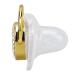 Buy Golden Silicone Baby Pacifier with Rhinestone Nipple - Perfect for Bathing | International Shipping - Buy Online on GoSupps.com
