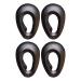 2 Pairs of Hair Dyeing Earmuffs Hair Coloring Ear Protector Ear Cover (Black)