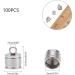 100PCS Arricraft 304 Stainless Steel Cord Ends for Jewelry Making - Glue-in Fasteners for Necklace, Tassel, Leather - 6mm, Loop 2mm - Buy Online on GoSupps.com